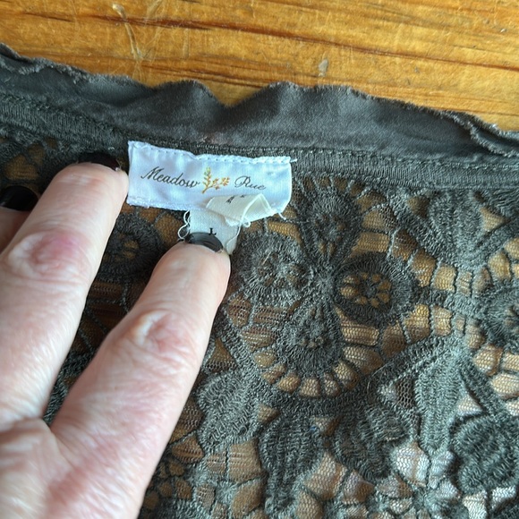 Anthro Meadow Rue top with crochet detail - Picture 3 of 8